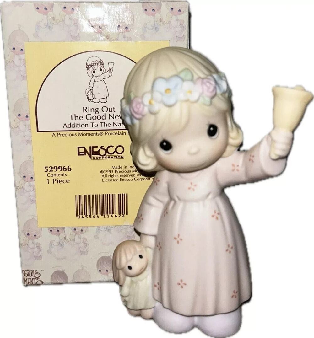 SKU2638 Precious Moments #529966 “Ring Out the Good News” Figurine with Box